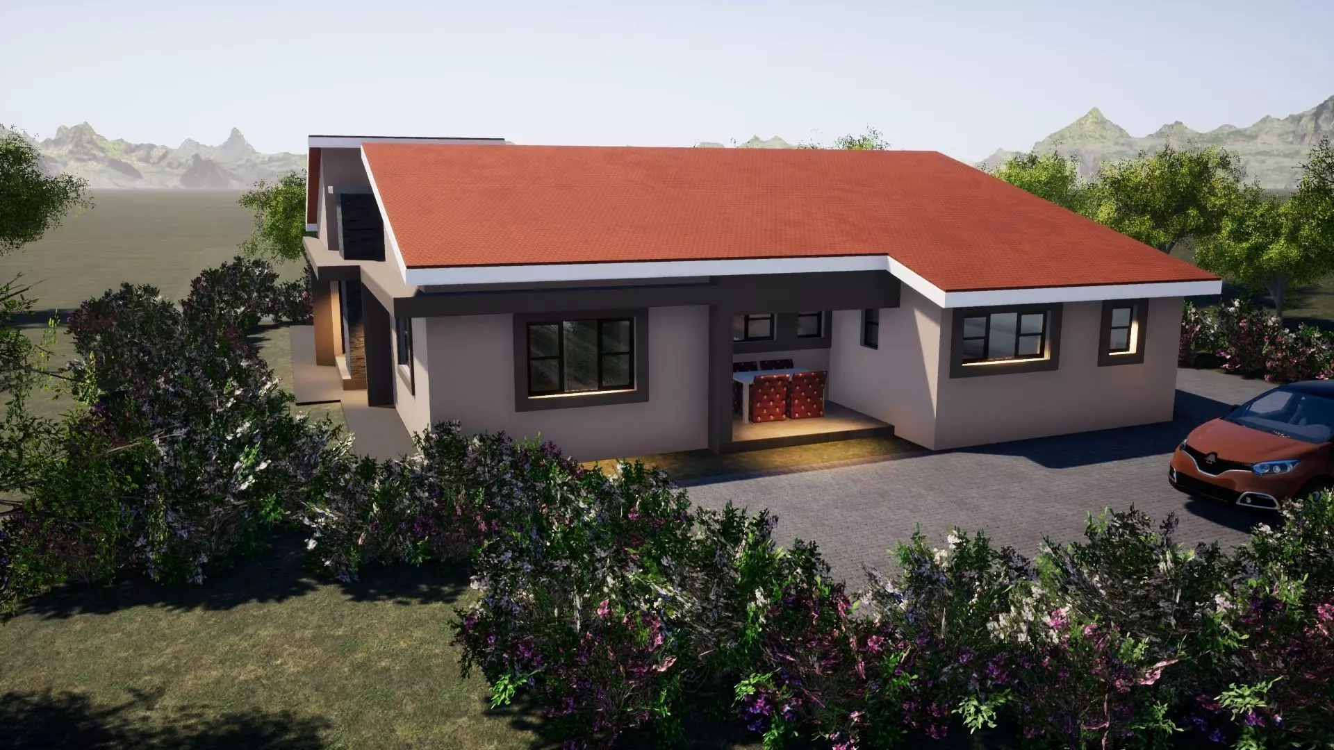 Three Bedroom Low-poly 3D model