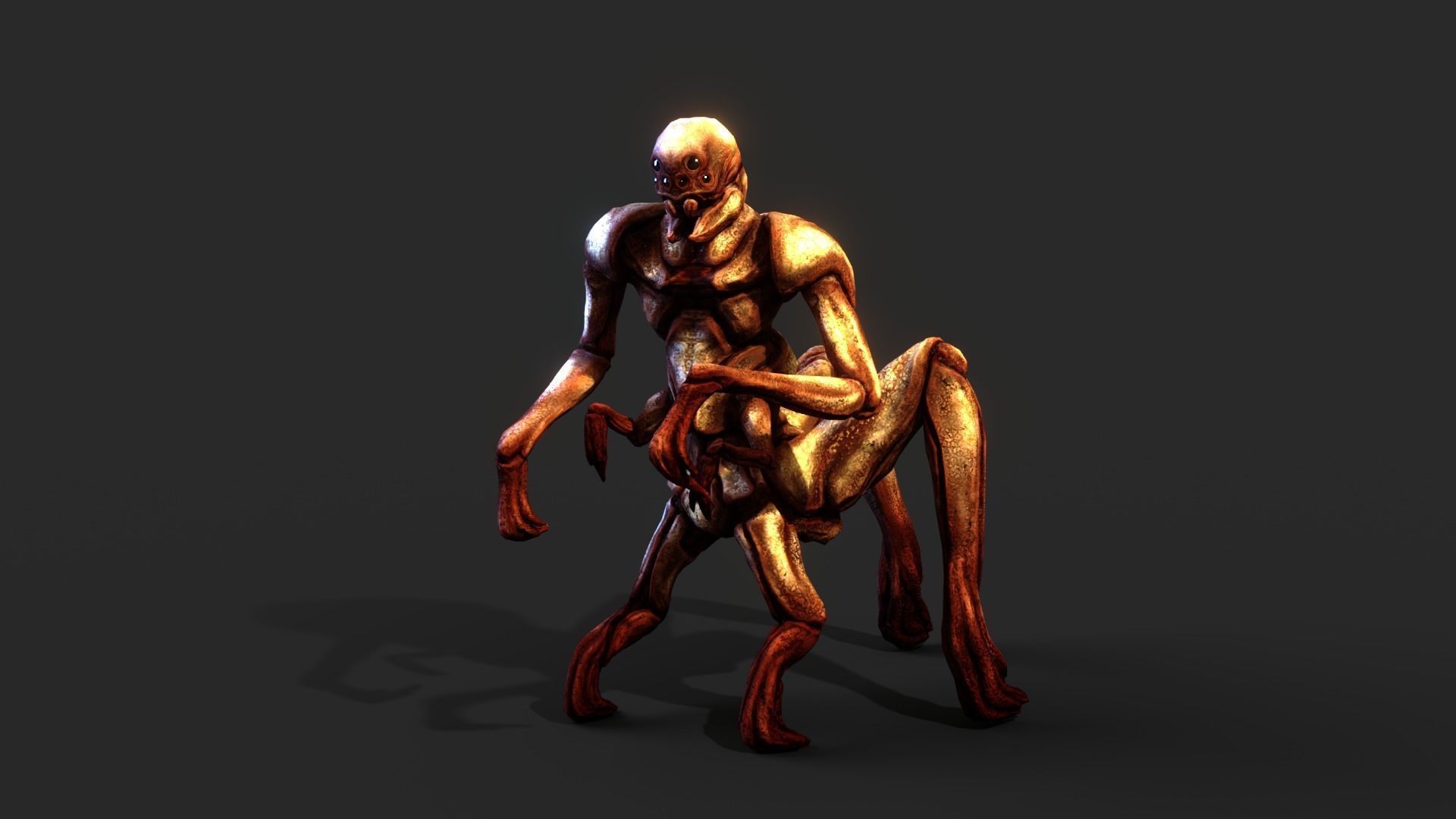 Fantastic Creature 1 Low-poly 3D model_7