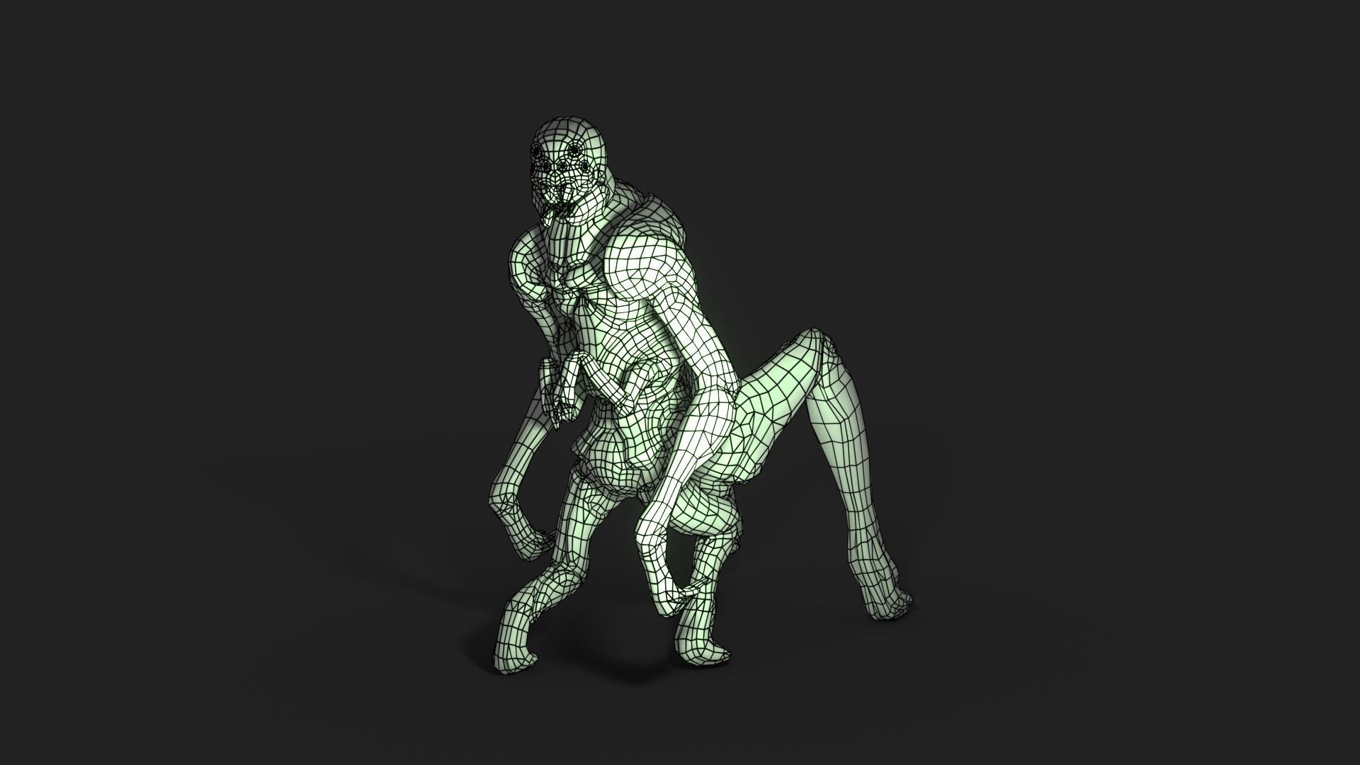 Fantastic Creature 1 Low-poly 3D model_5