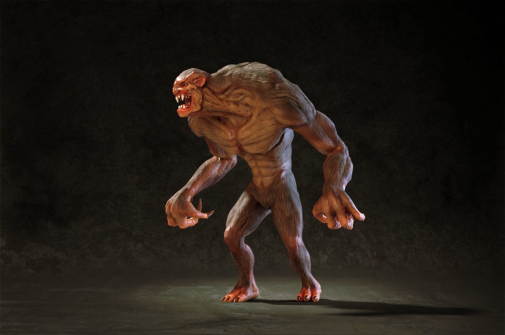 Fantastic Creature 2 Low-poly 3D model_2