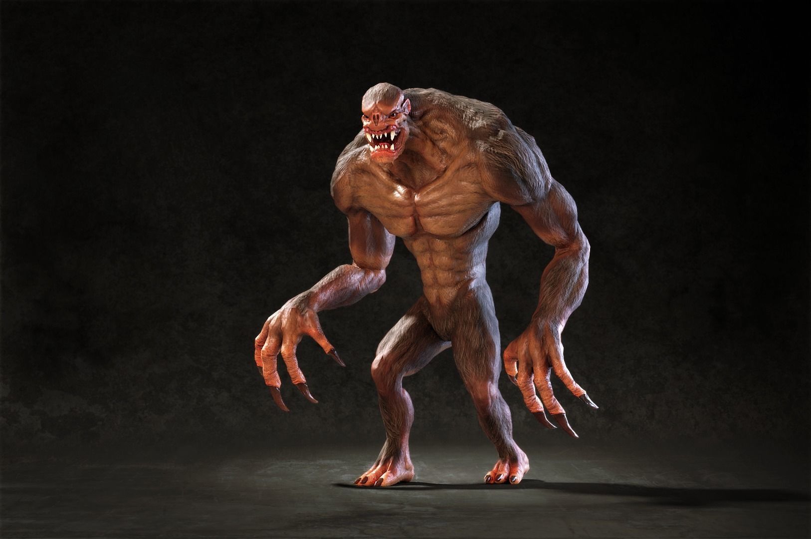 Fantastic Creature 2 Low-poly 3D model_3