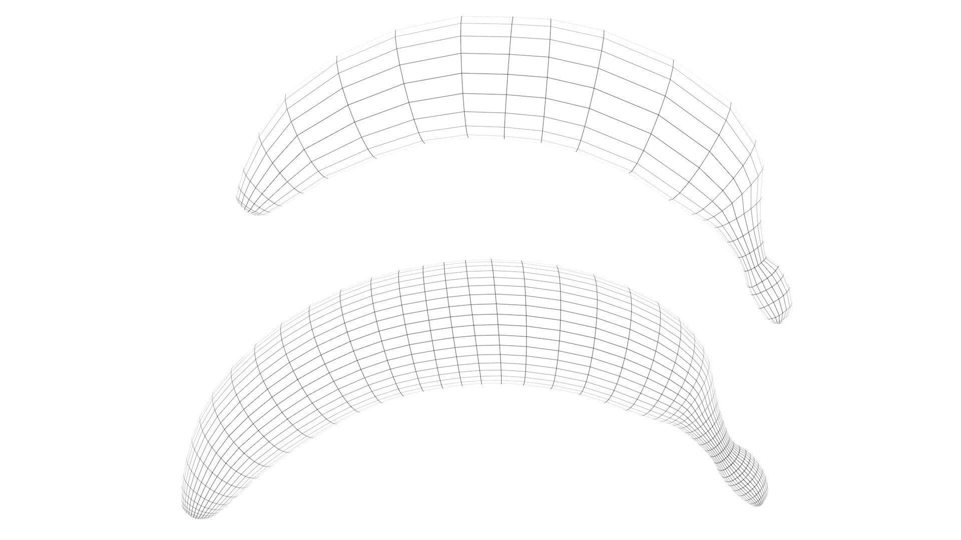 Banana Low-poly 3D model_6