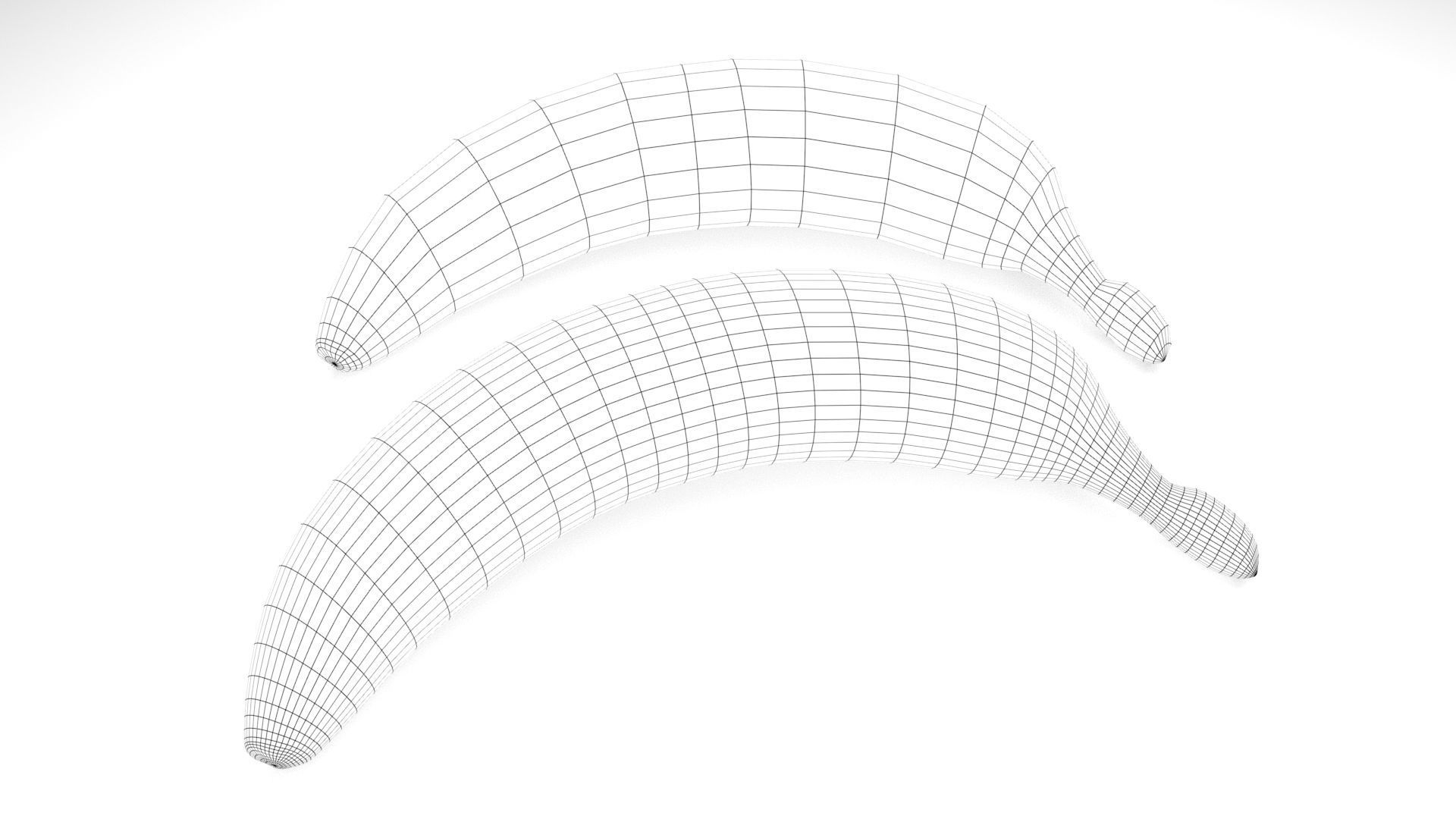 Banana Low-poly 3D model_2