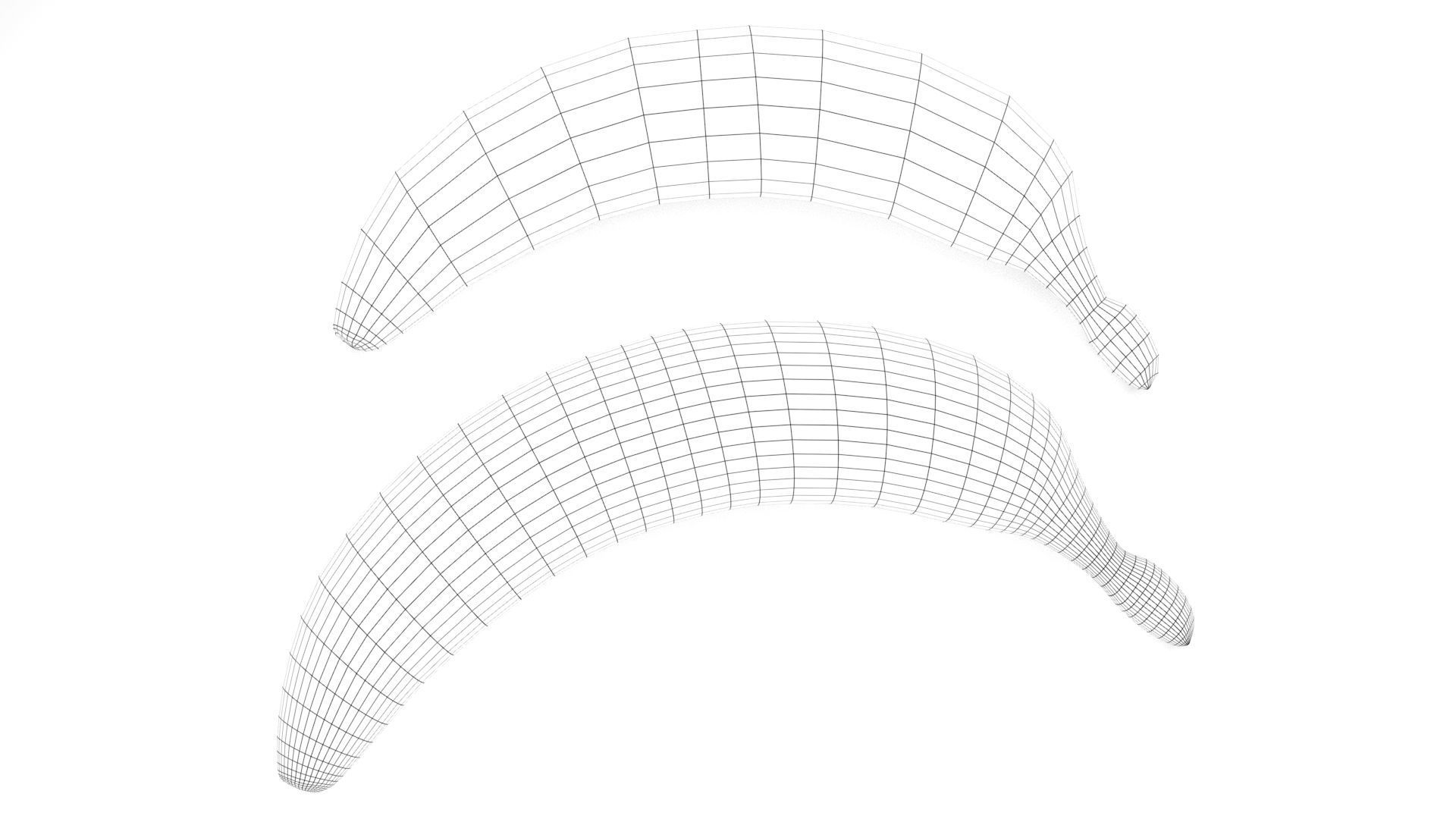 Banana Low-poly 3D model_4