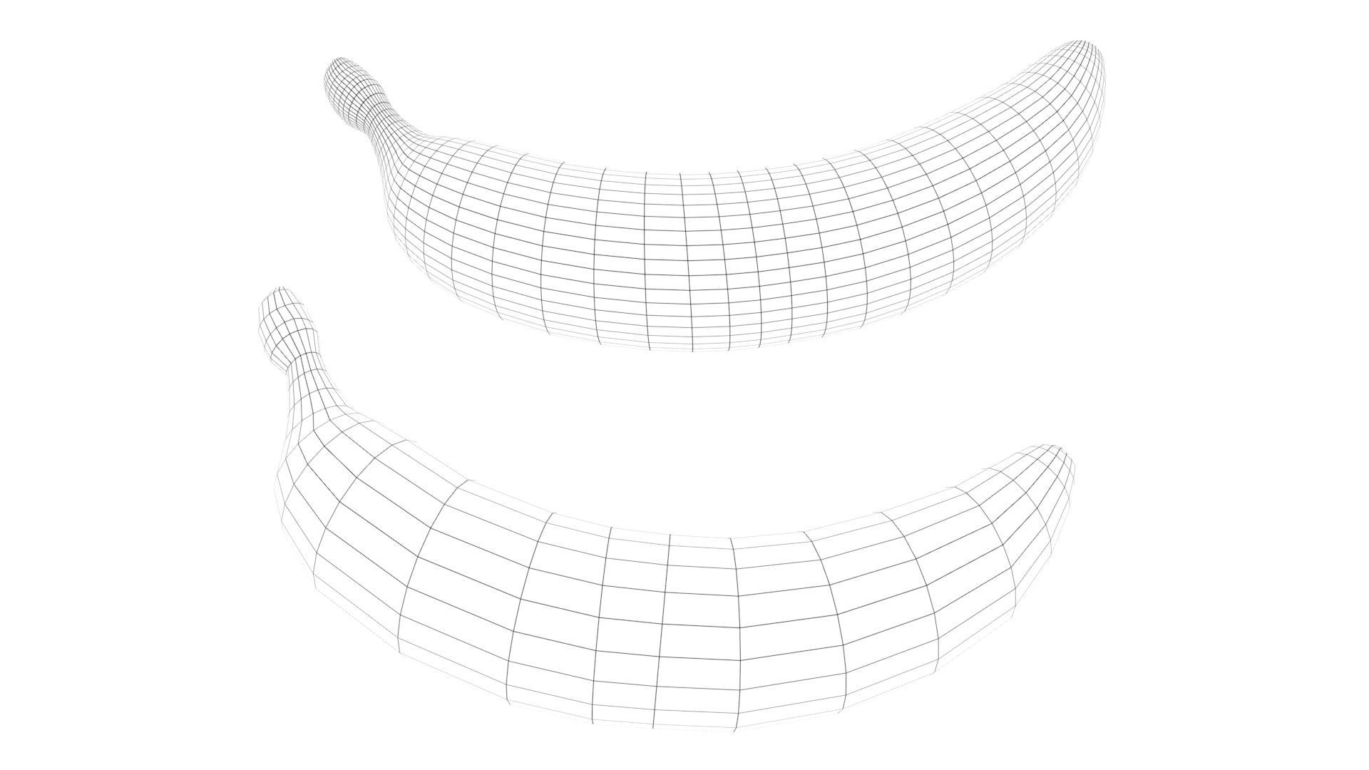 Banana Low-poly 3D model_10