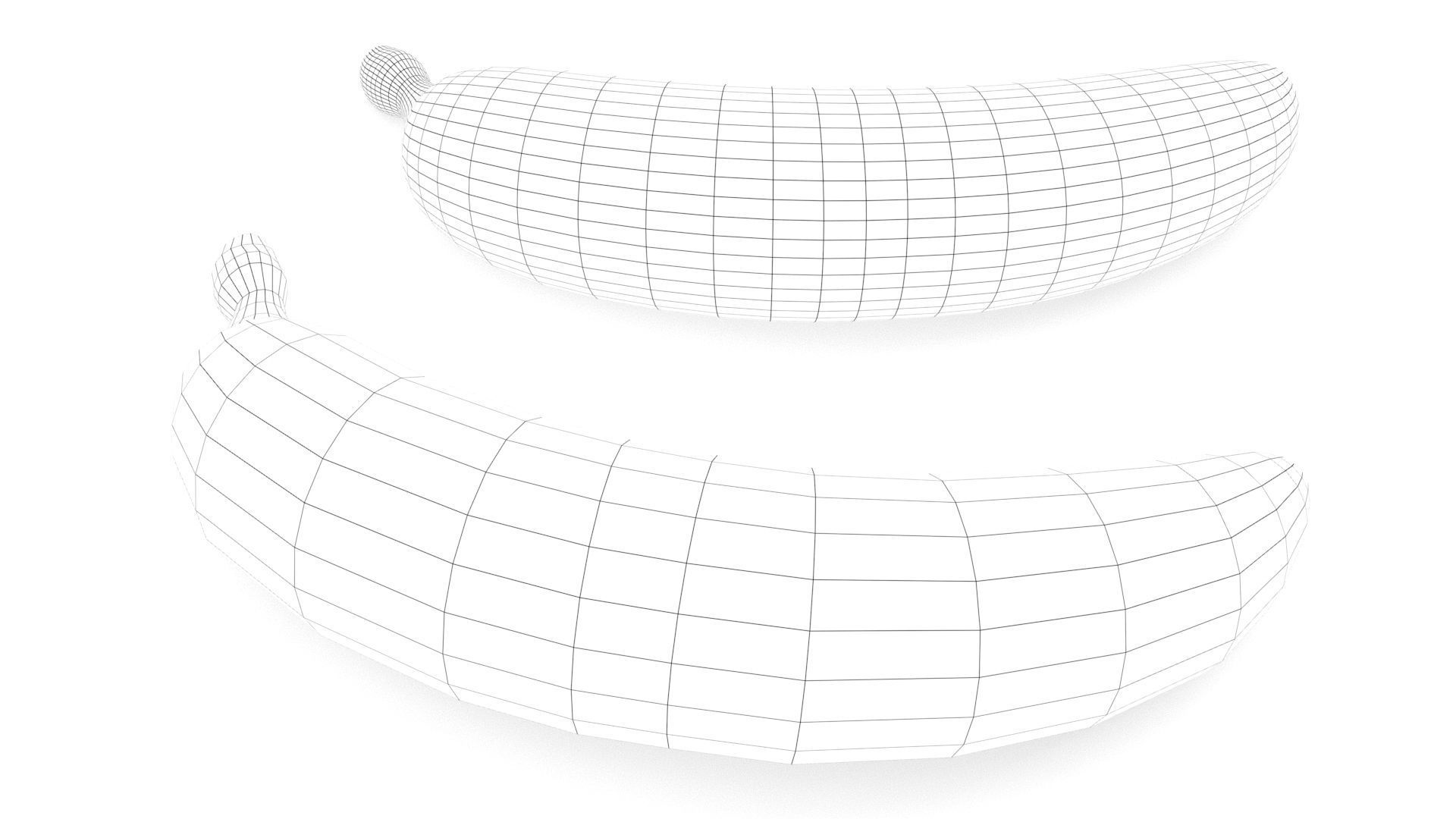 Banana Low-poly 3D model_8