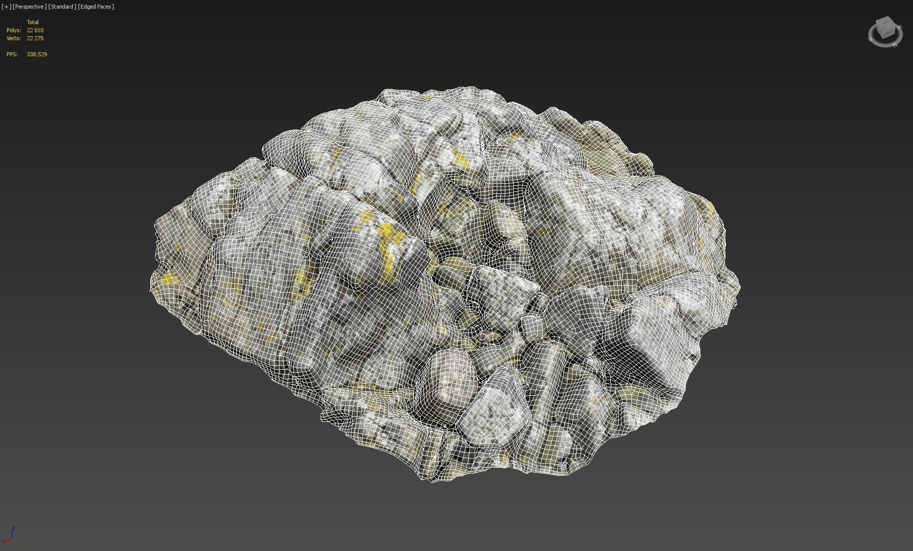 3d scanned rock cliff D2 3D model_5