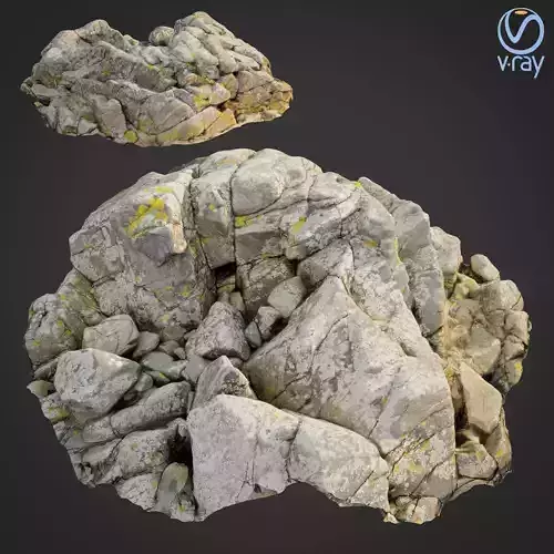 3d scanned rock cliff D2