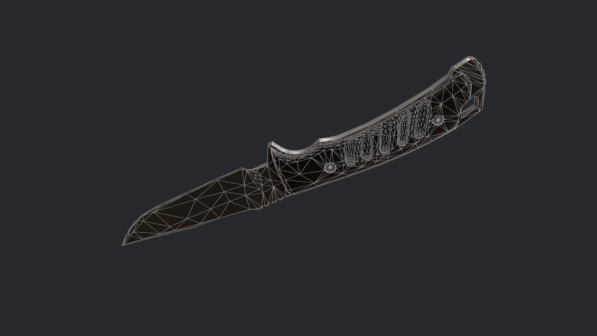 Combat Knife - Knife - Hunting Knife - Game Ready Knife Low-poly 3D model_6