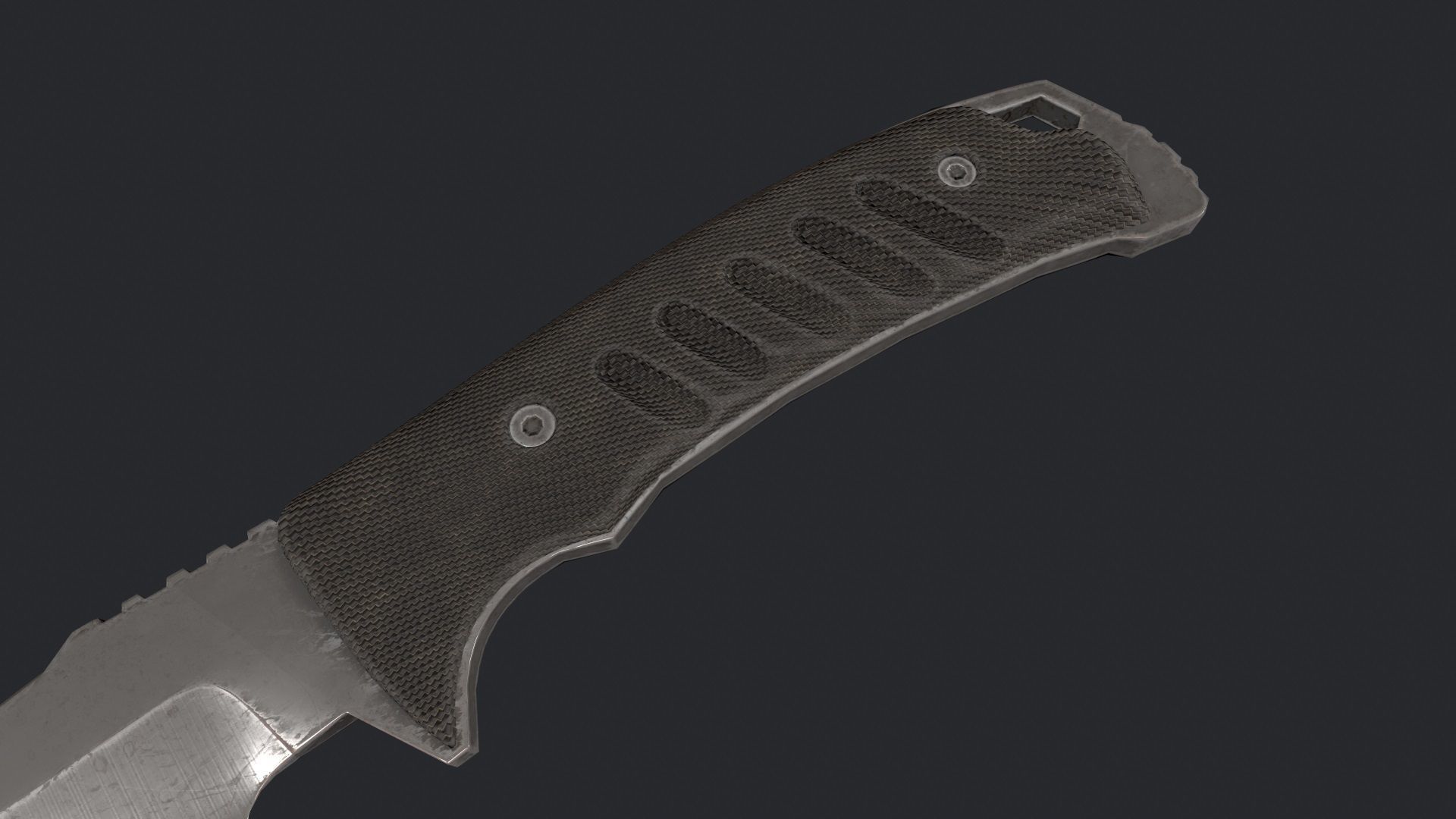 Combat Knife - Knife - Hunting Knife - Game Ready Knife Low-poly 3D model_2