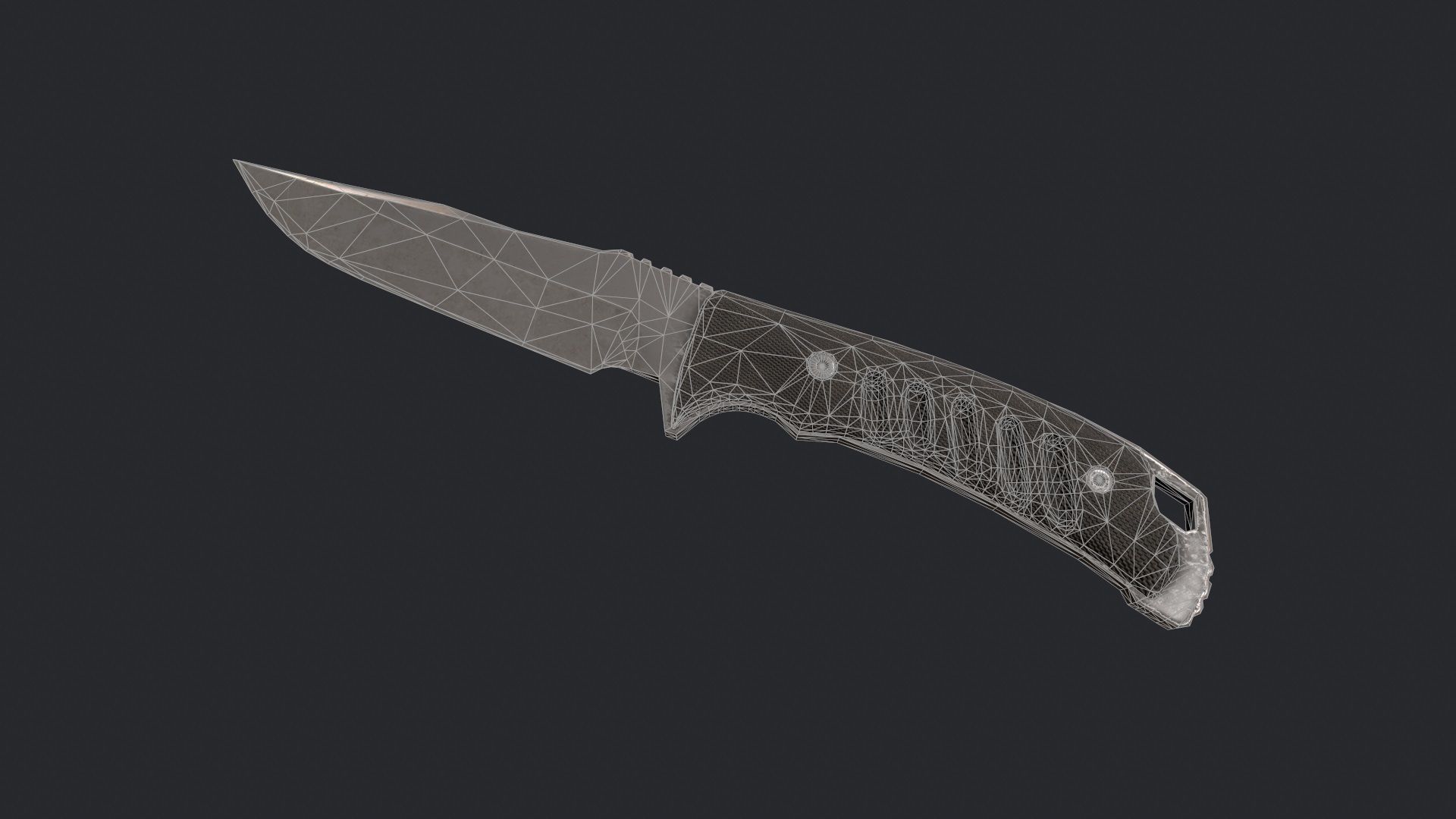 Combat Knife - Knife - Hunting Knife - Game Ready Knife Low-poly 3D model_3