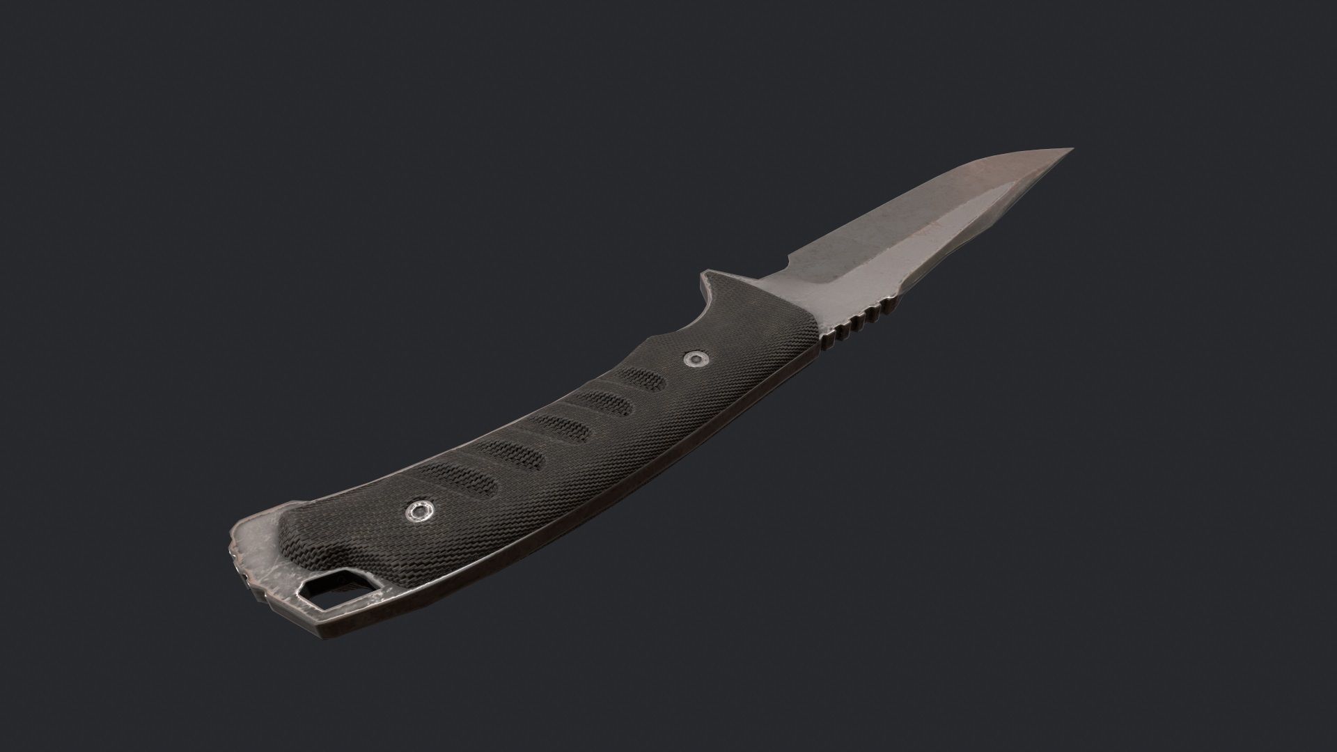 Combat Knife - Knife - Hunting Knife - Game Ready Knife Low-poly 3D model_10