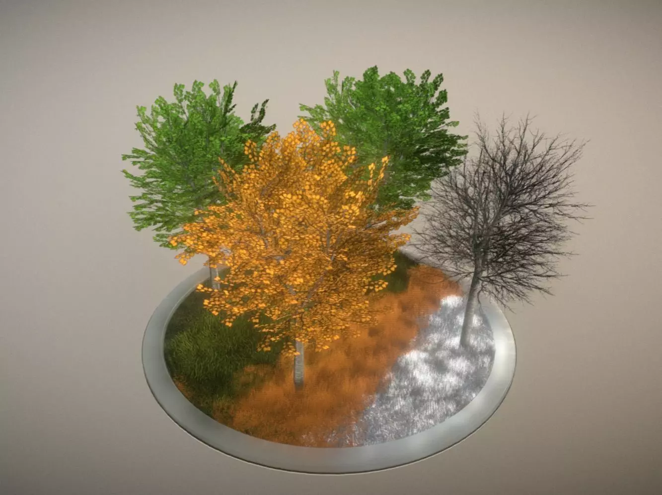 Tilia Tree - 6 Meter -  All Seasons Low-poly 3D model_0