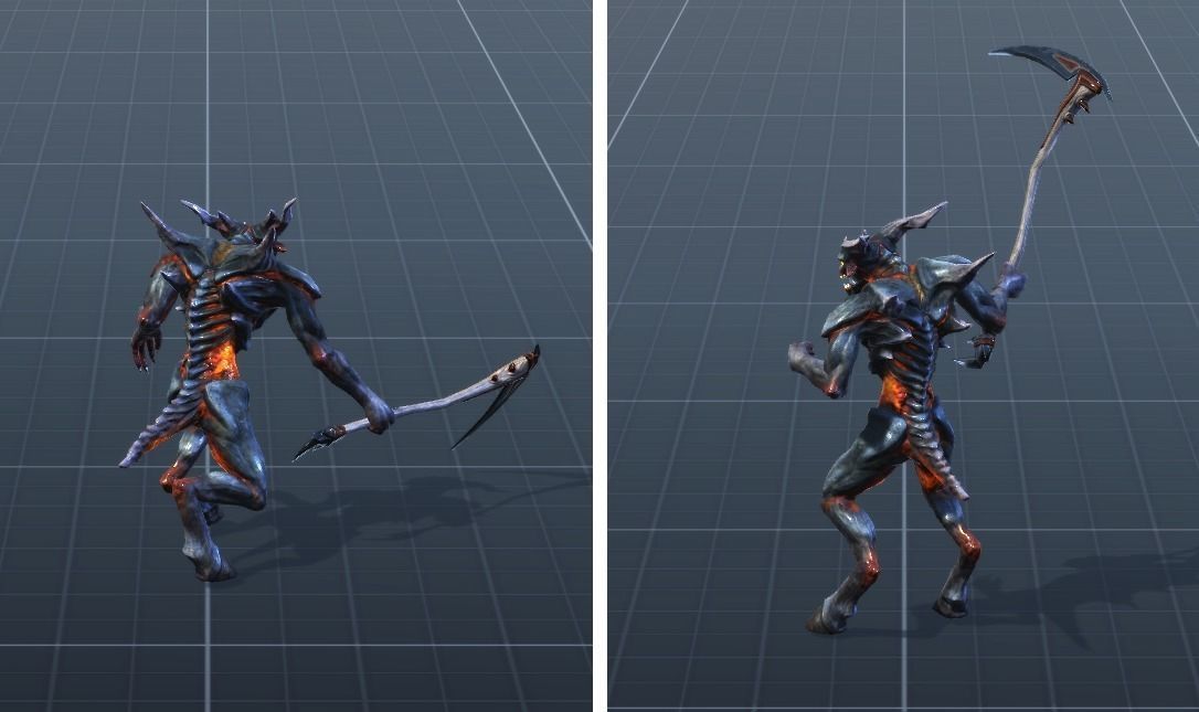 Demon Black Low-poly 3D model_5