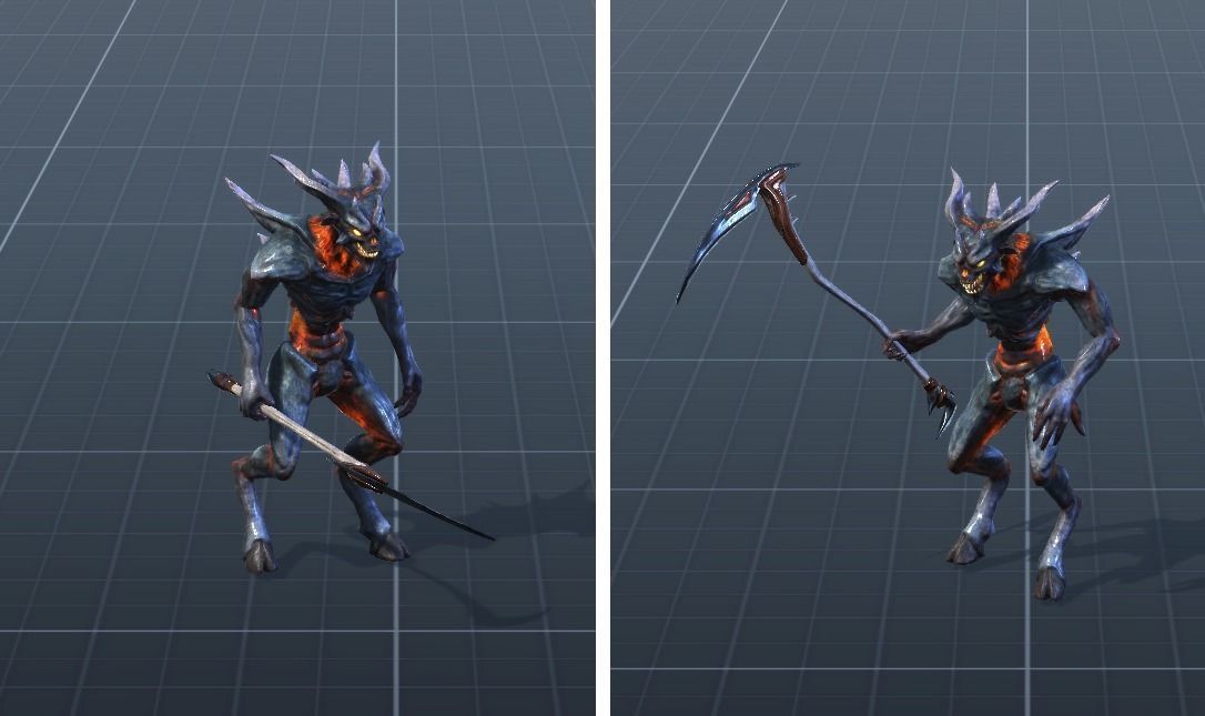 Demon Black Low-poly 3D model_3