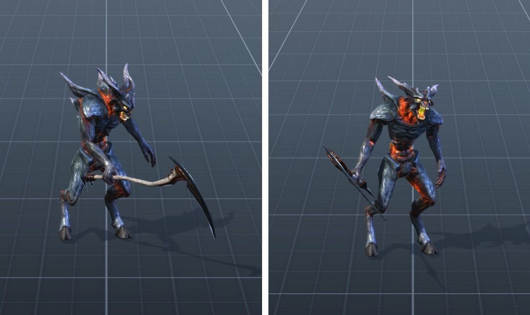 Demon Black Low-poly 3D model_4