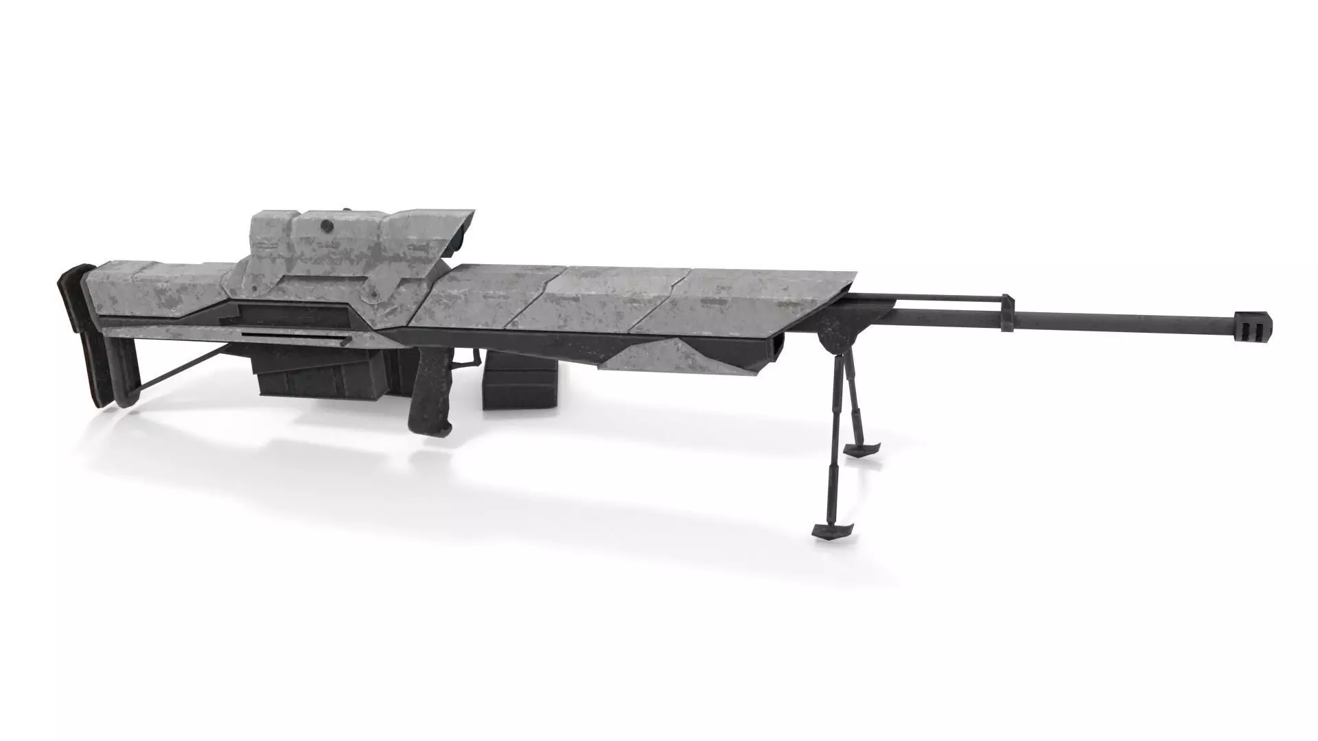 Sci fi sniper rifle Free low-poly 3D model
