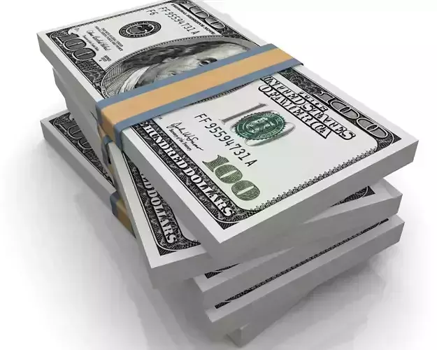 Dollar Stack 3D model  Low-poly 3D model