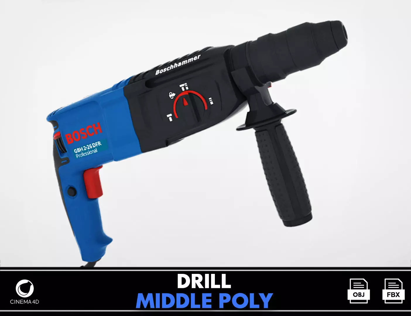 Drill Boschhammer 3D model