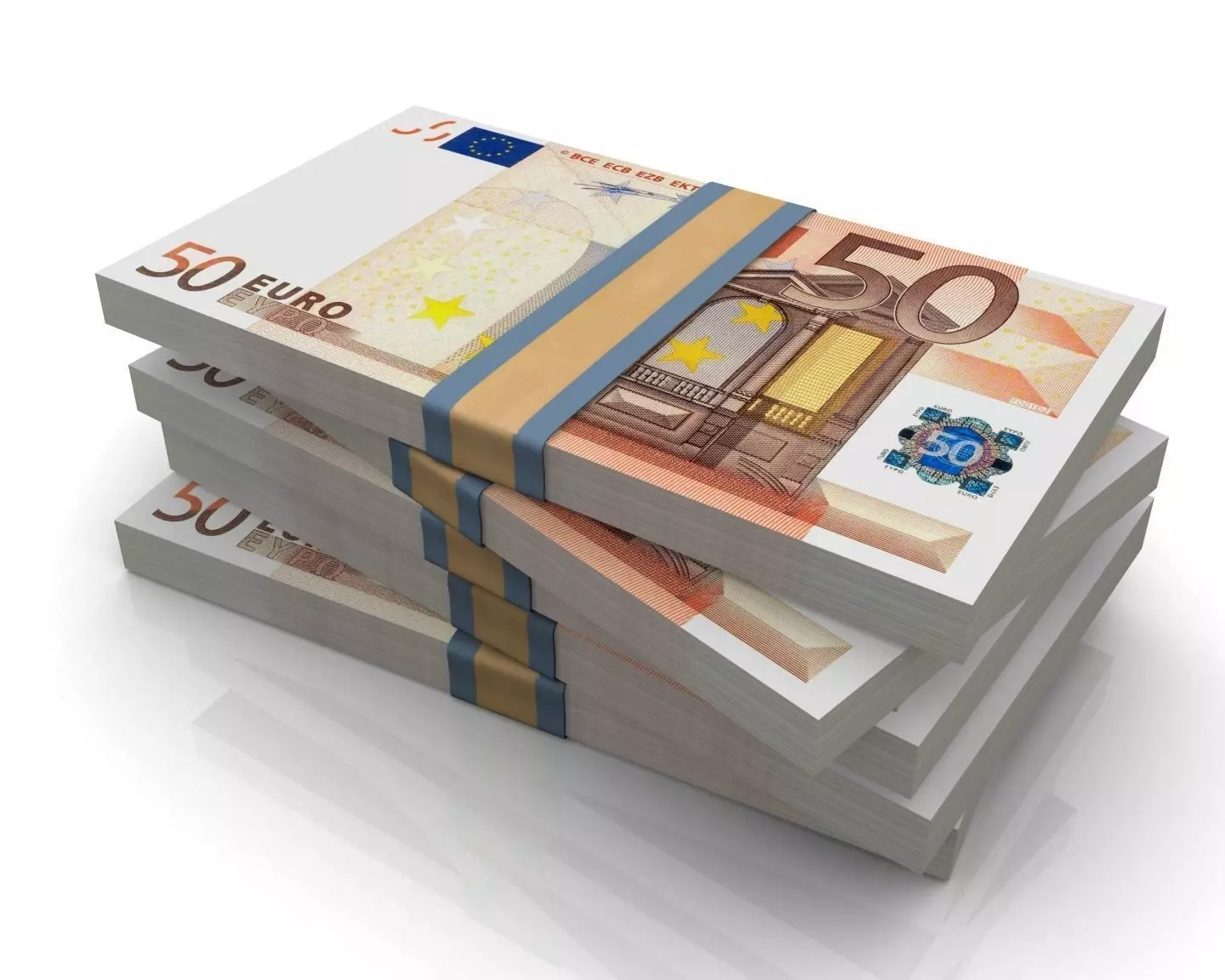 Euro Stack 3D model Low-poly 3D model