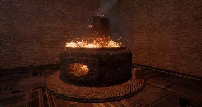 Forge and Anvil Combo HD 4k PBR Ready Textures LOW POLY Low-poly 3D model