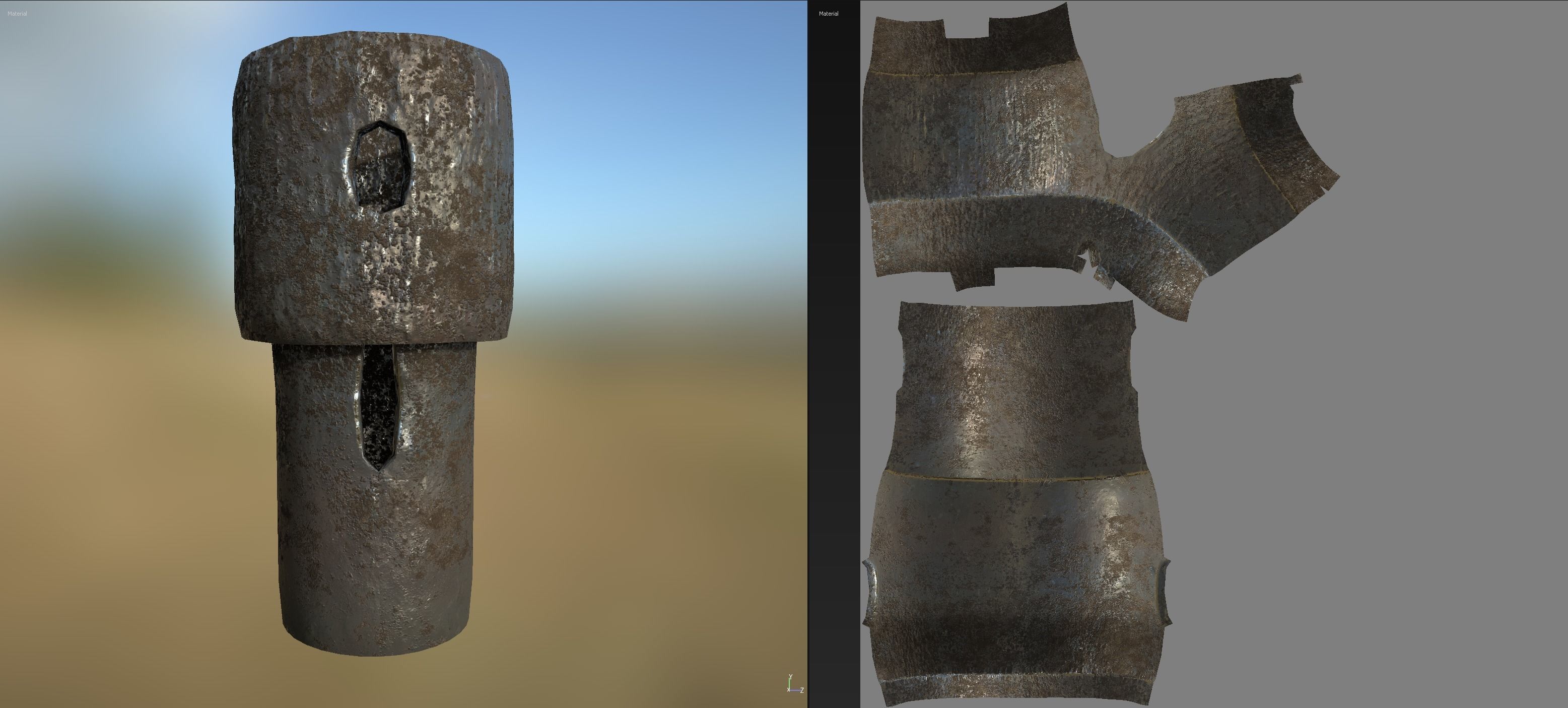 Forge and Anvil Combo HD 4k PBR Ready Textures LOW POLY Low-poly 3D model_6