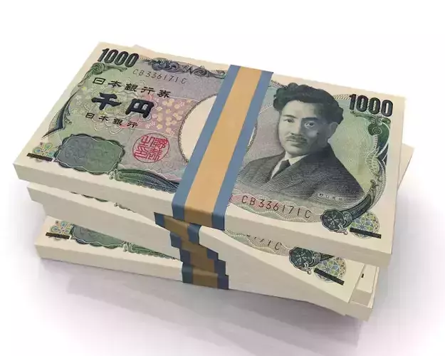 Yen Stack 3D model  Low-poly 3D model