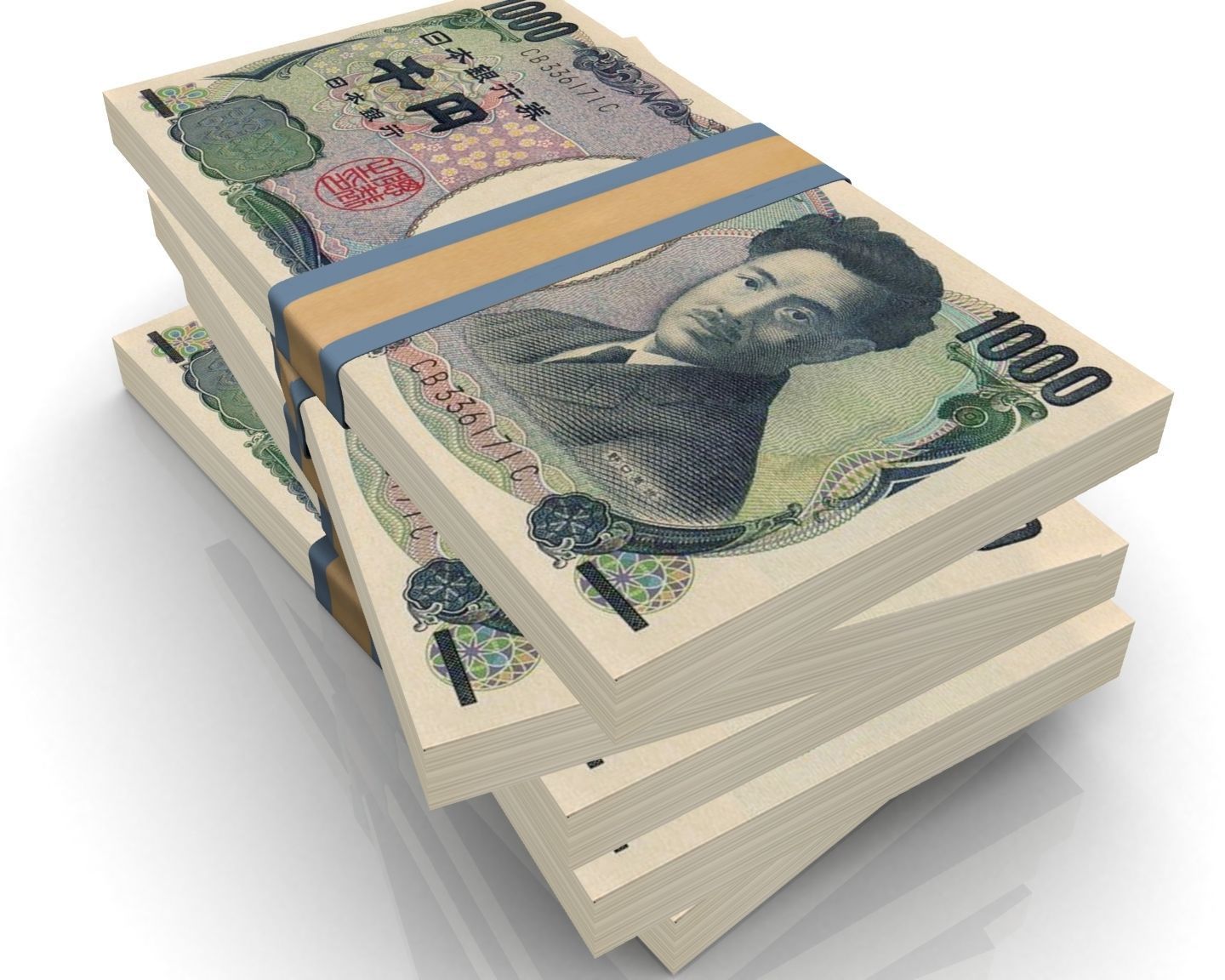 Yen Stack 3D model  Low-poly 3D model_2