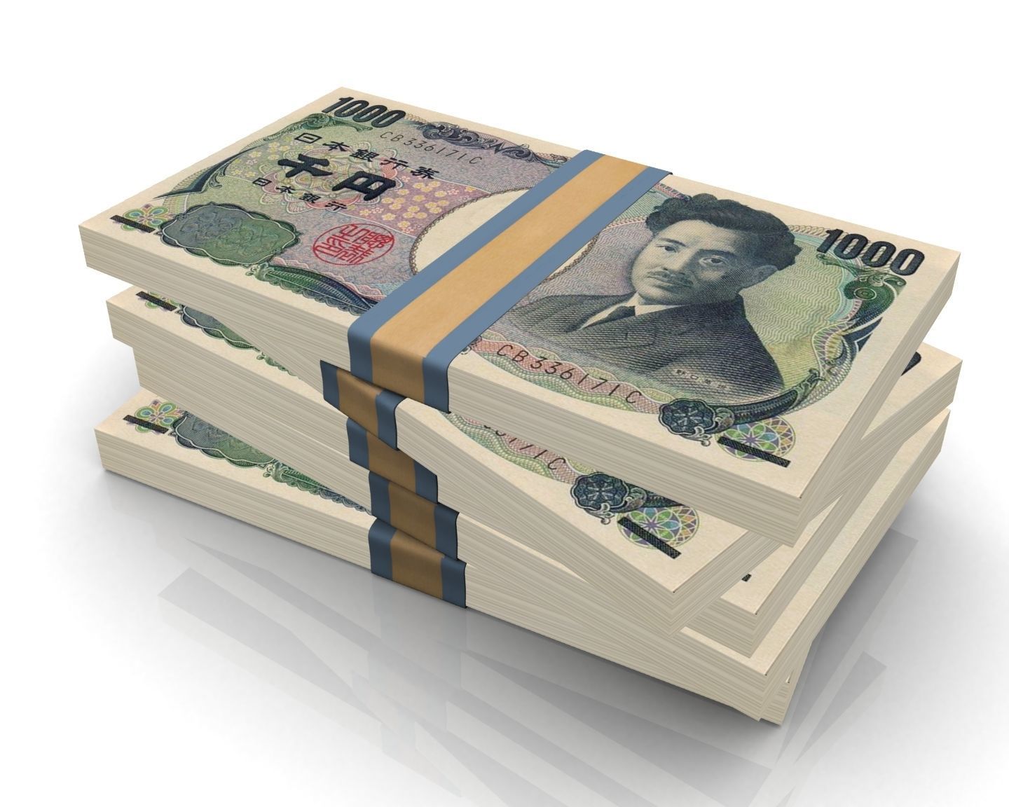 Yen Stack 3D model  Low-poly 3D model_1