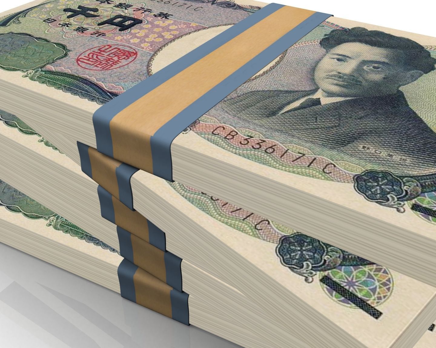 Yen Stack 3D model  Low-poly 3D model_3