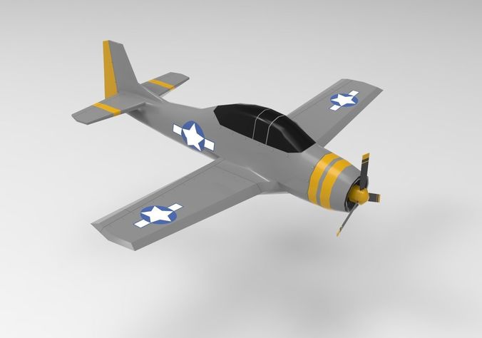WW2 Airplane - Military - Game Engine Ready Free low-poly 3D model