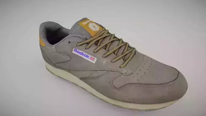 Worn Reebok sneaker shoe low poly Low-poly 3D model