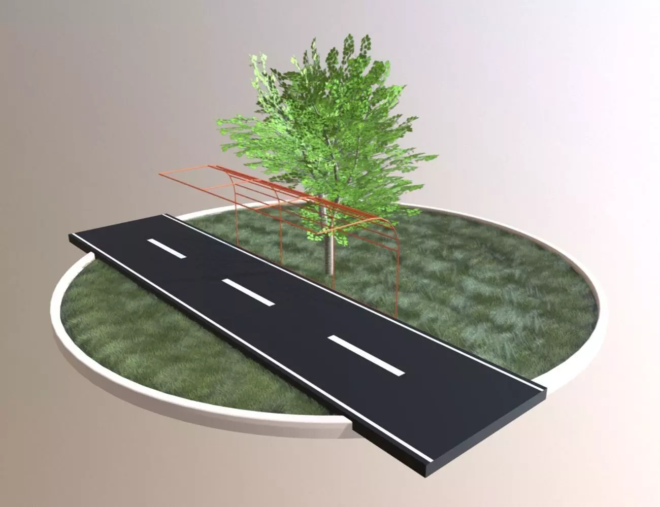 Tilia Tree - 6 Meter - Cropped Branches - Spring Low-poly 3D model_0