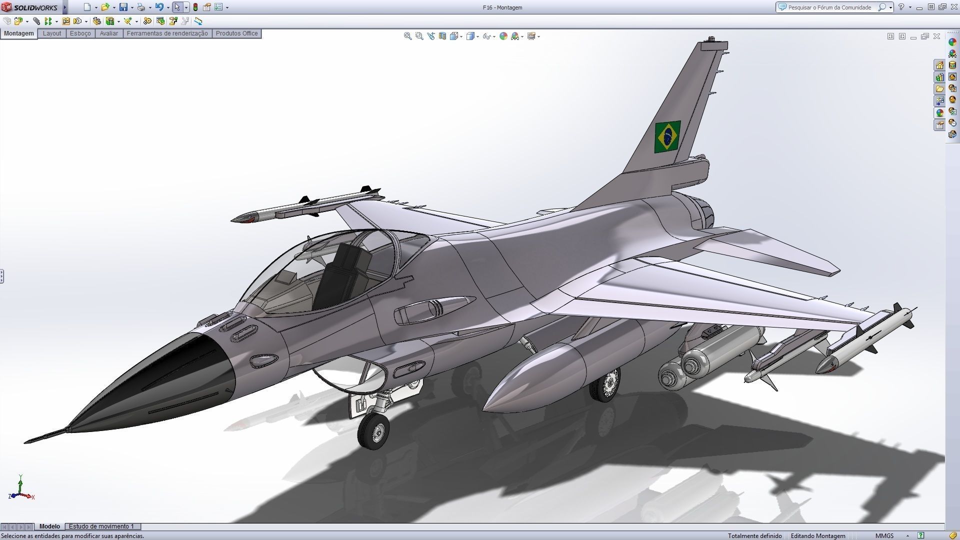 F-16 Fighting Falcon Free low-poly 3D model_5