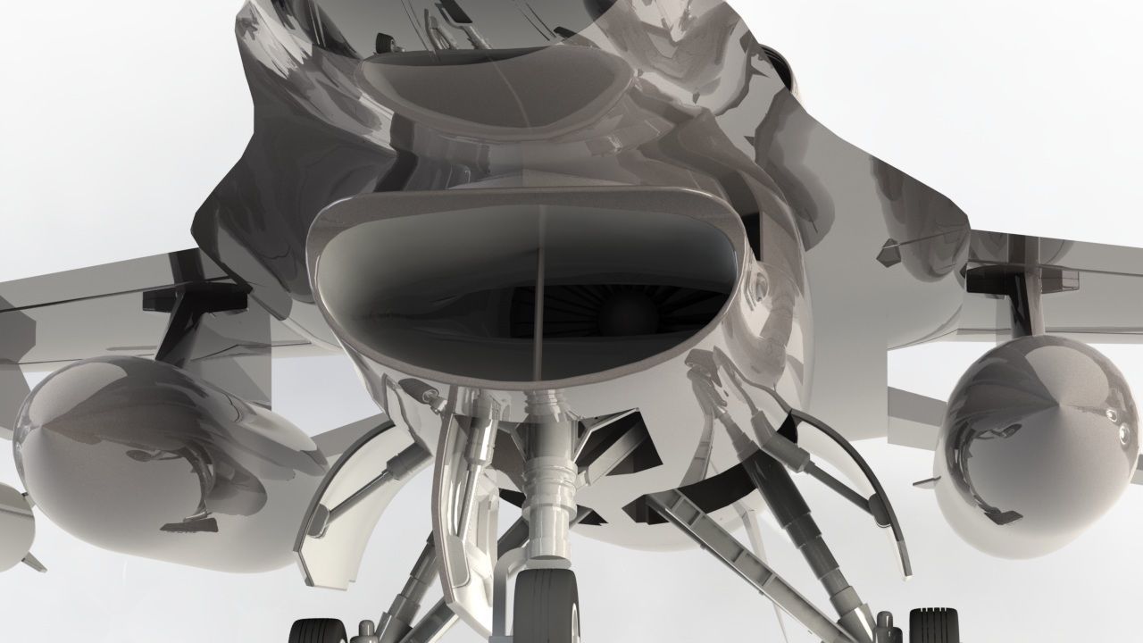 F-16 Fighting Falcon Free low-poly 3D model_6