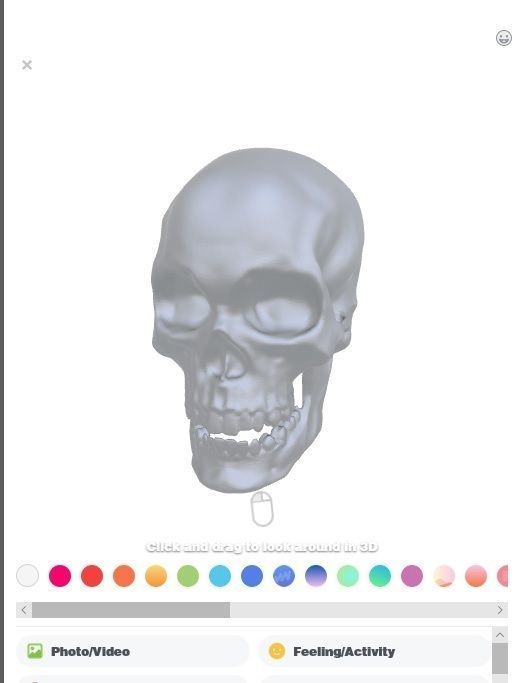Printable Skull 3D print model_11
