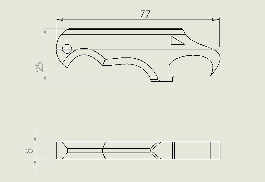 Eagle bottle opener 3D print model_3