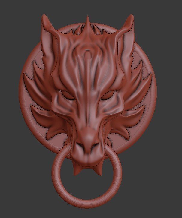 Final Fantasy VII Advent Children Clouds wolf emblem Fenrir  3D print model_0