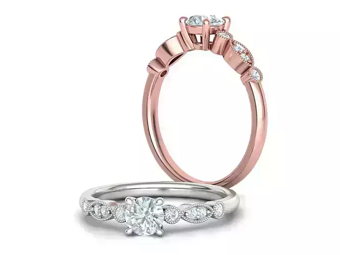 Promise Vintage Milgrain ring 0226 3D print model