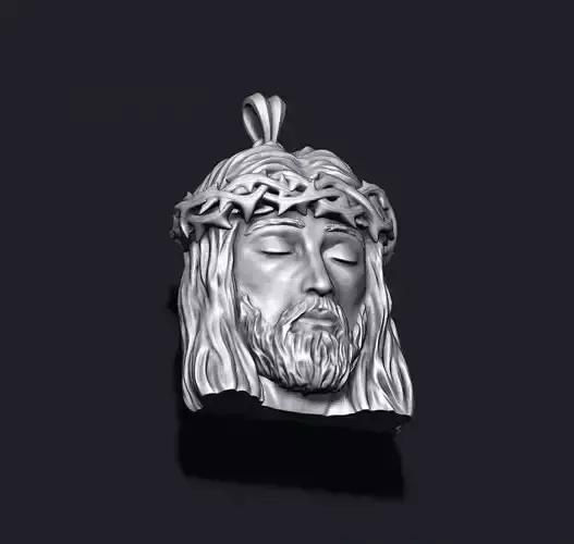 Jesus head pendant 3D print model