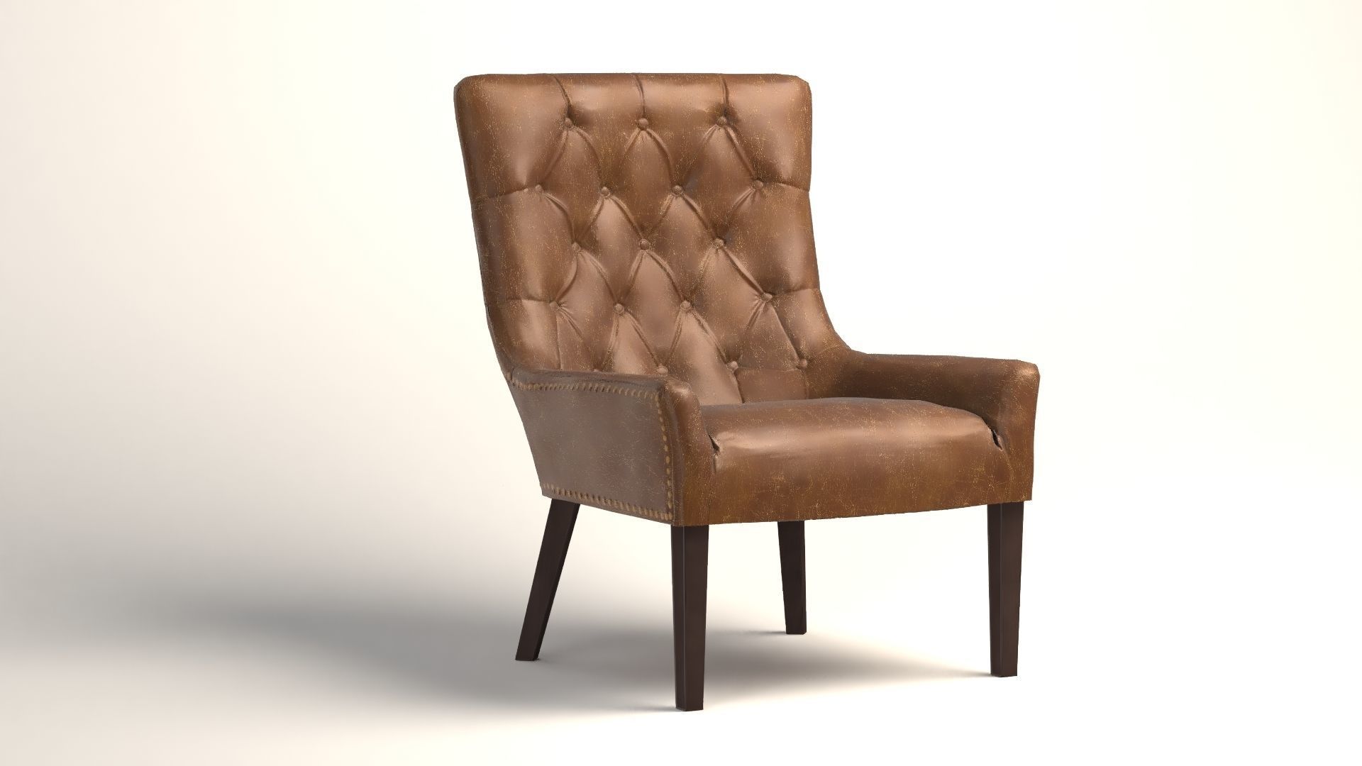 Hayes Tufted Leather VR Low-poly 3D model_4