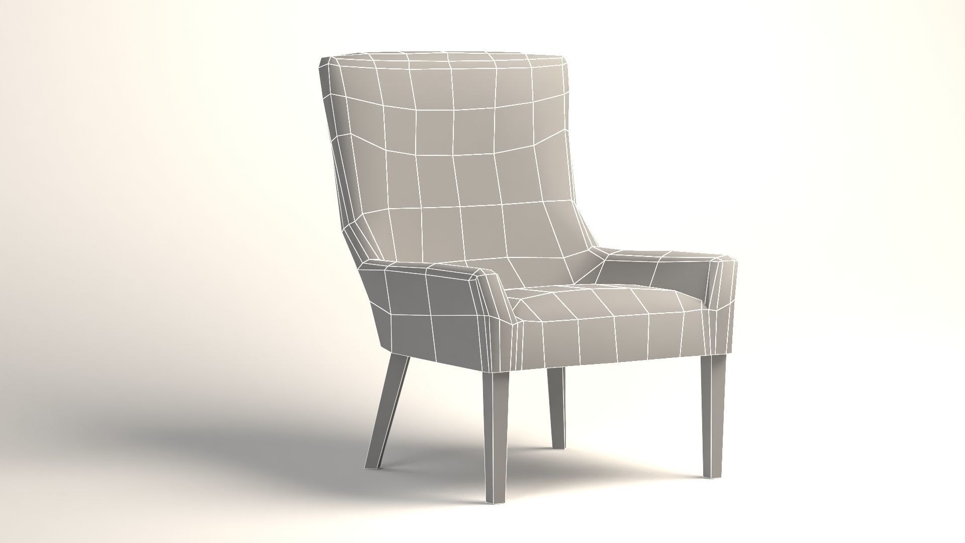 Hayes Tufted Leather VR Low-poly 3D model_2