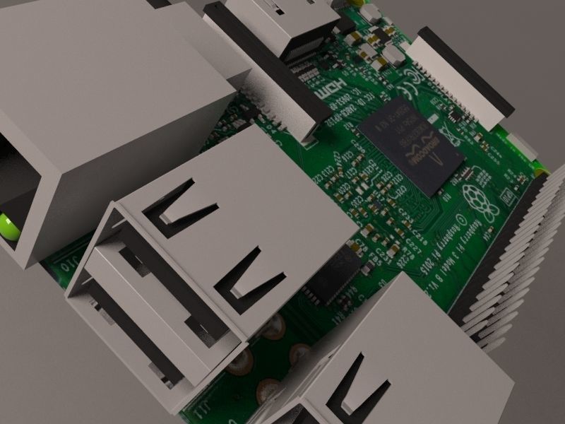 Raspberry Pi 3 Model B 3D model_2