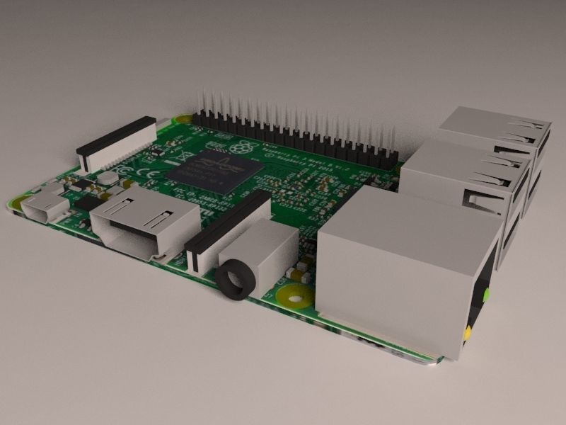 Raspberry Pi 3 Model B 3D model_1