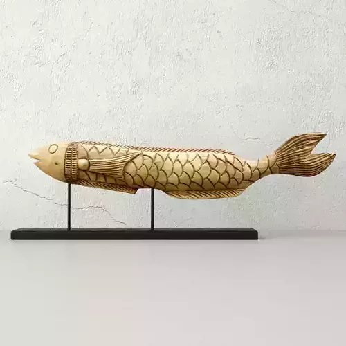 Hand Carved Wood Fish