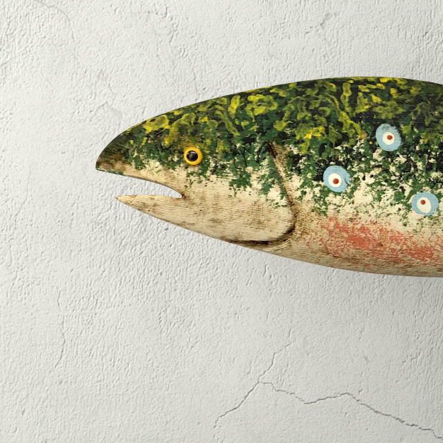 Hand Carved Wooden Fish 3D model_2