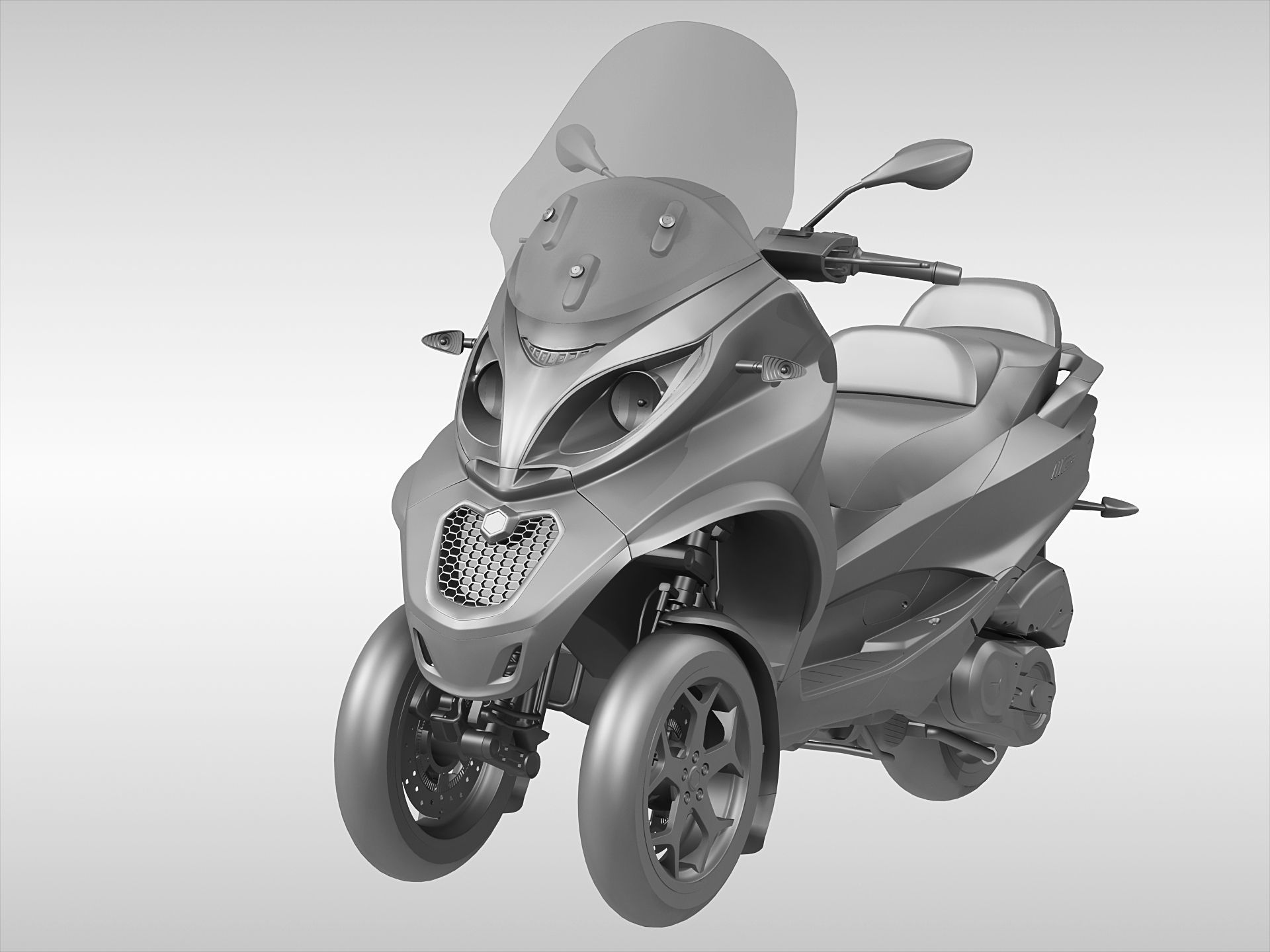 Piaggio MP3 Scooter 2016 3D model_8