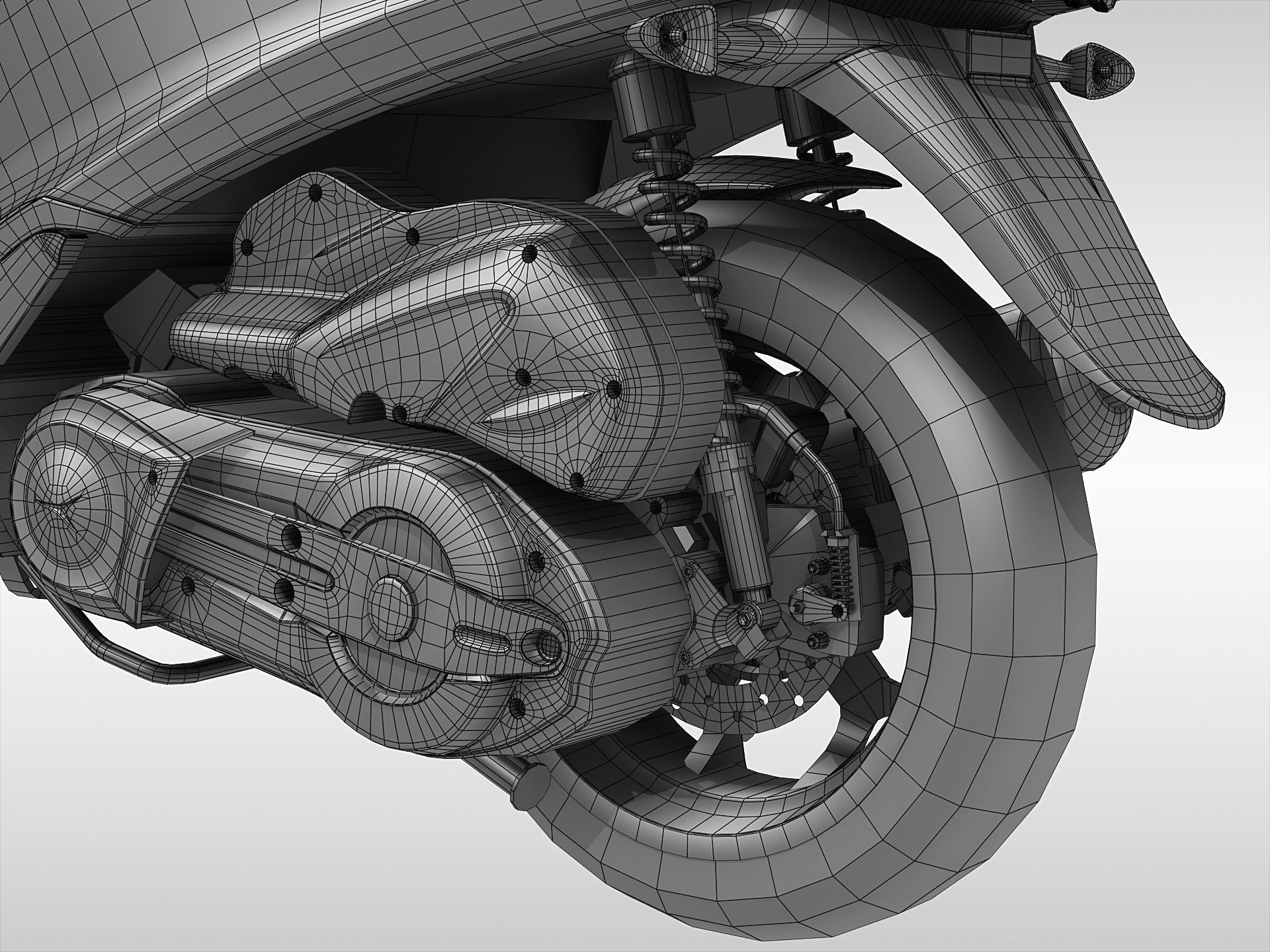 Piaggio MP3 Scooter 2016 3D model_17