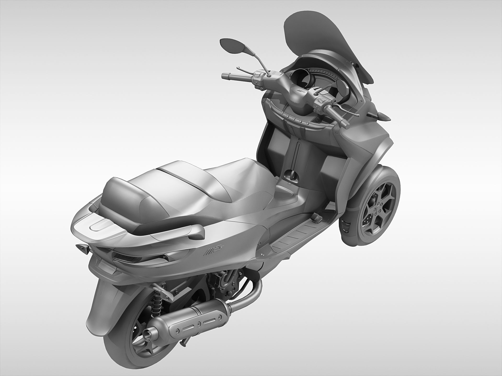 Piaggio MP3 Scooter 2016 3D model_9
