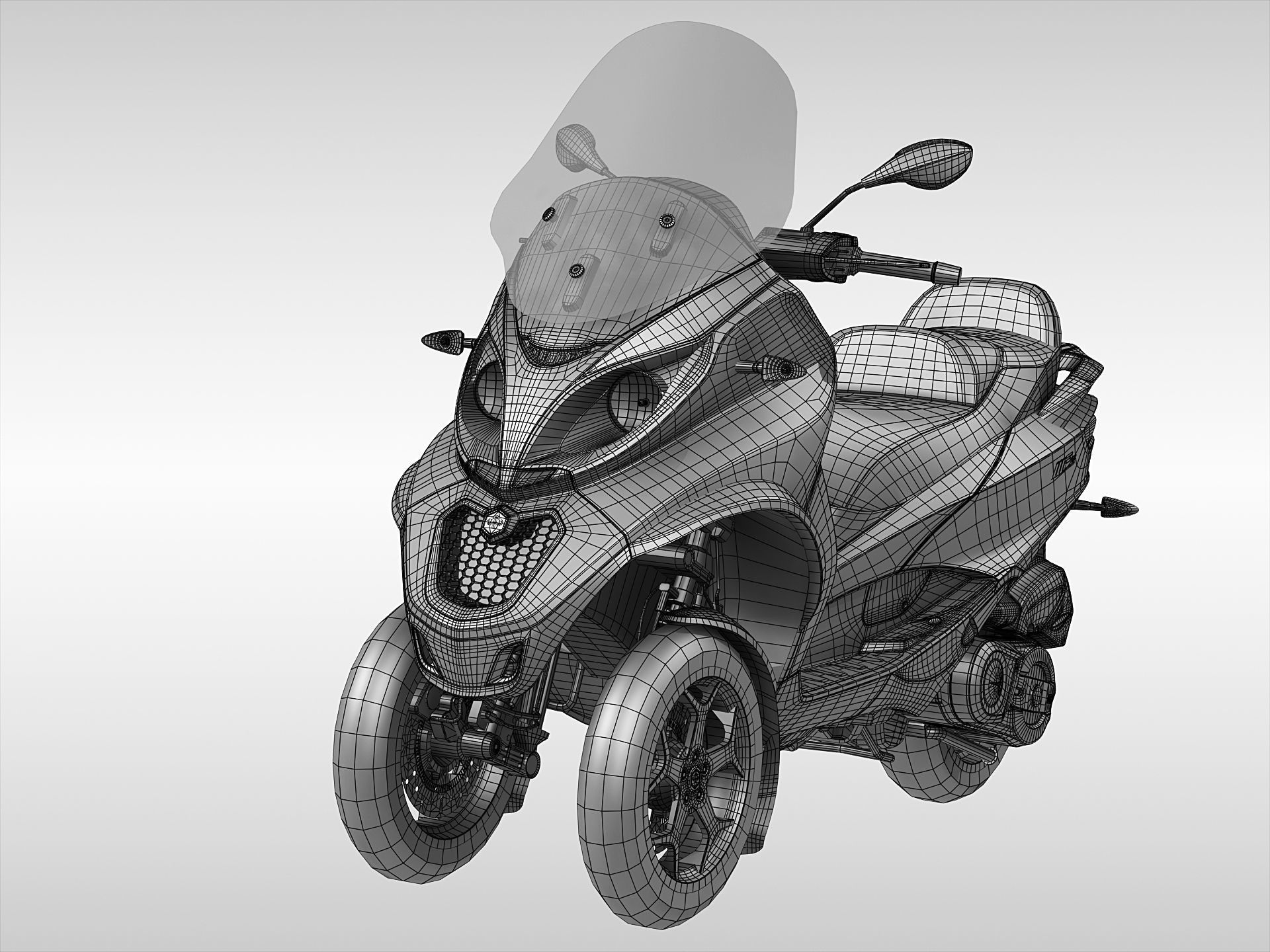 Piaggio MP3 Scooter 2016 3D model_15
